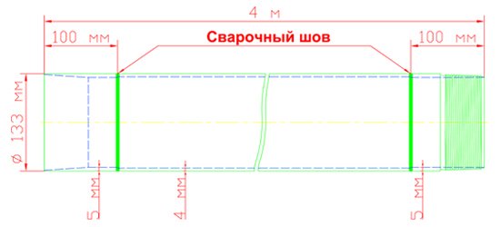 обсадная труба с усиленными резьбовыми наконечниками